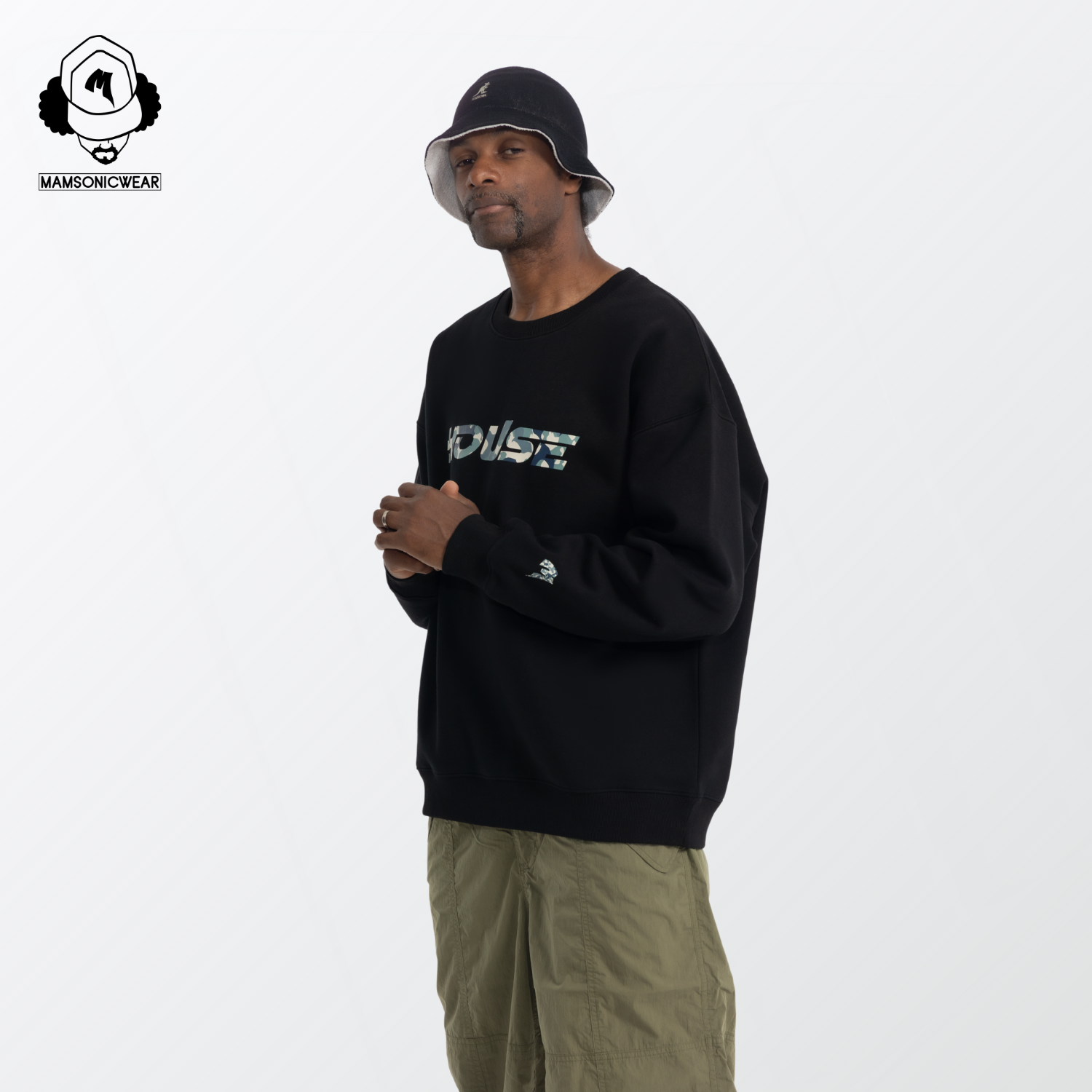 HOUSE Camouflage Logo Sweat | Black