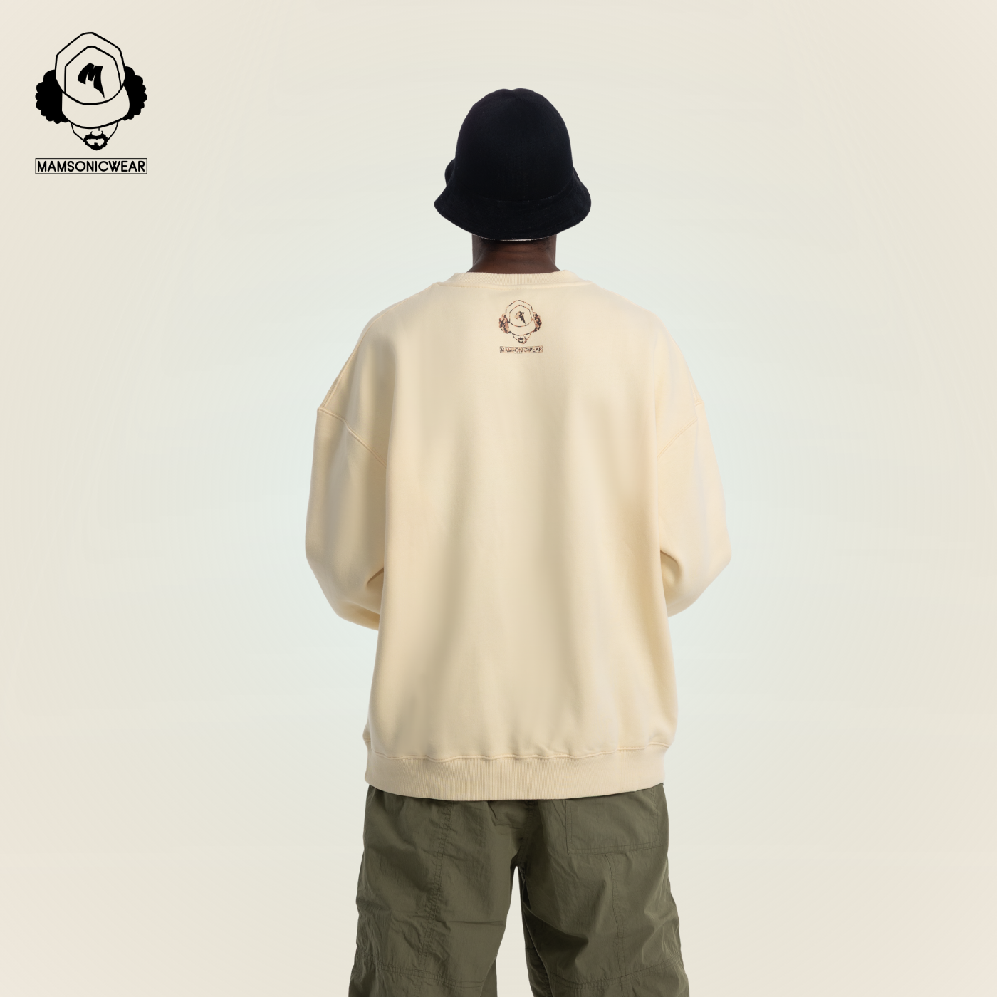 Twin camouflage-print logos Sweat | Warm Beige