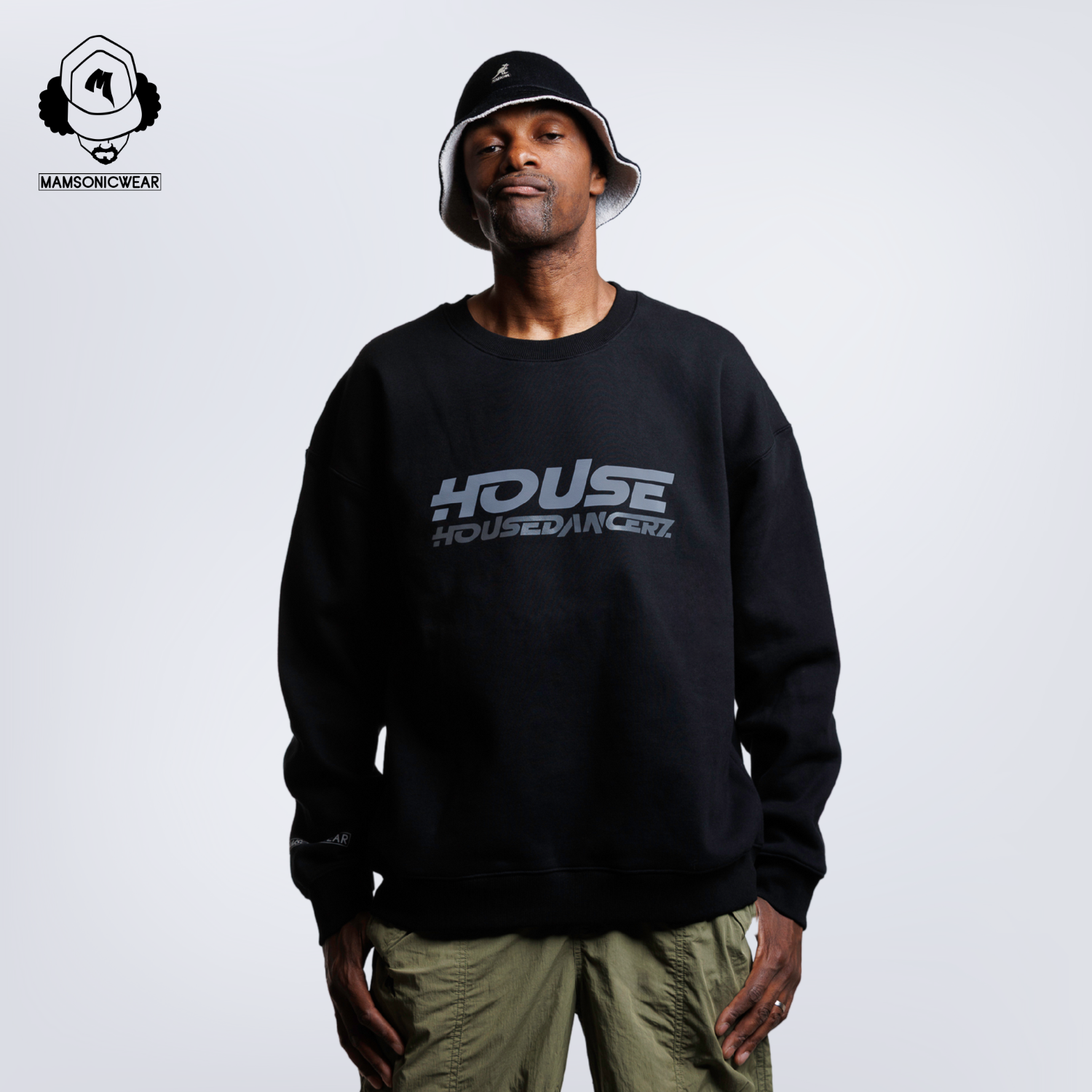 Double-Logo Sweat | Black