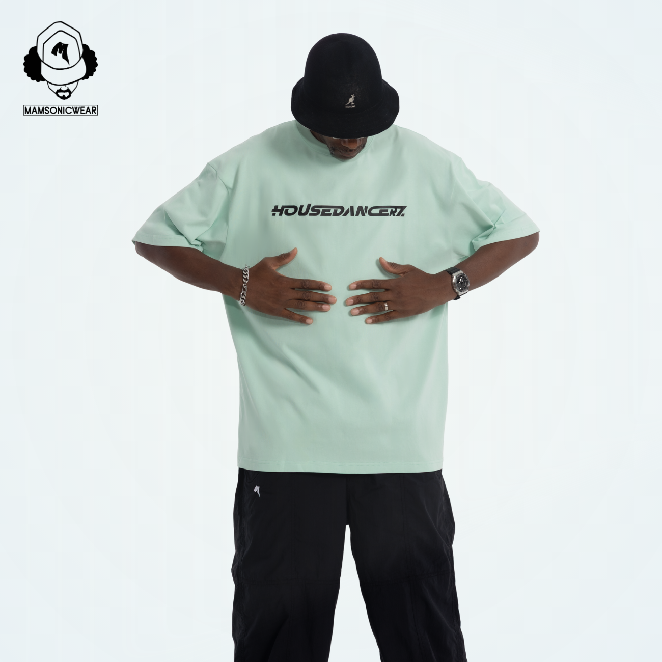 HOUSEDANCERZ Classic Logo T-shirt | Clearly Aqua Green