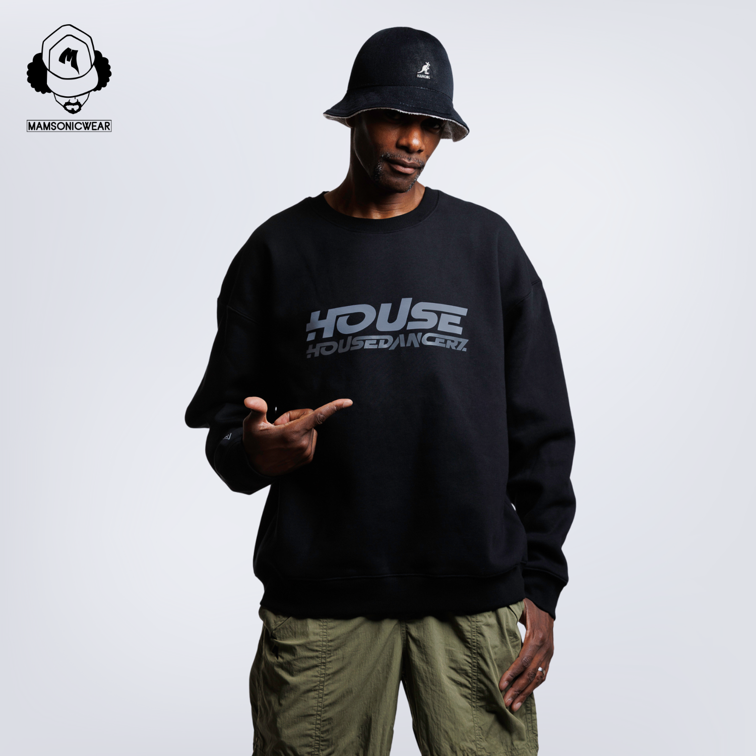 Double-Logo Sweat | Black