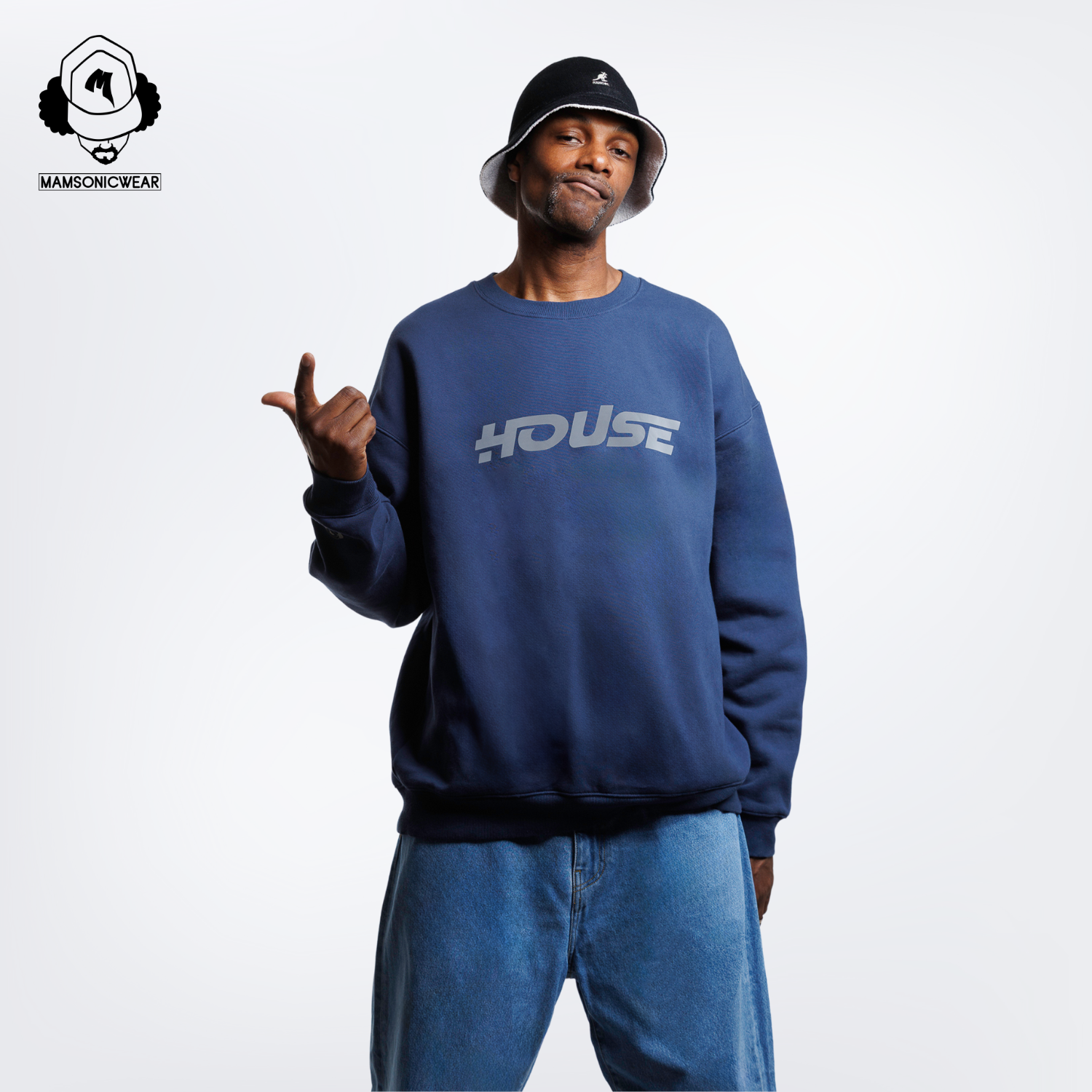 HOUSE Sweat | Dark Blue with Silver-grey Logo