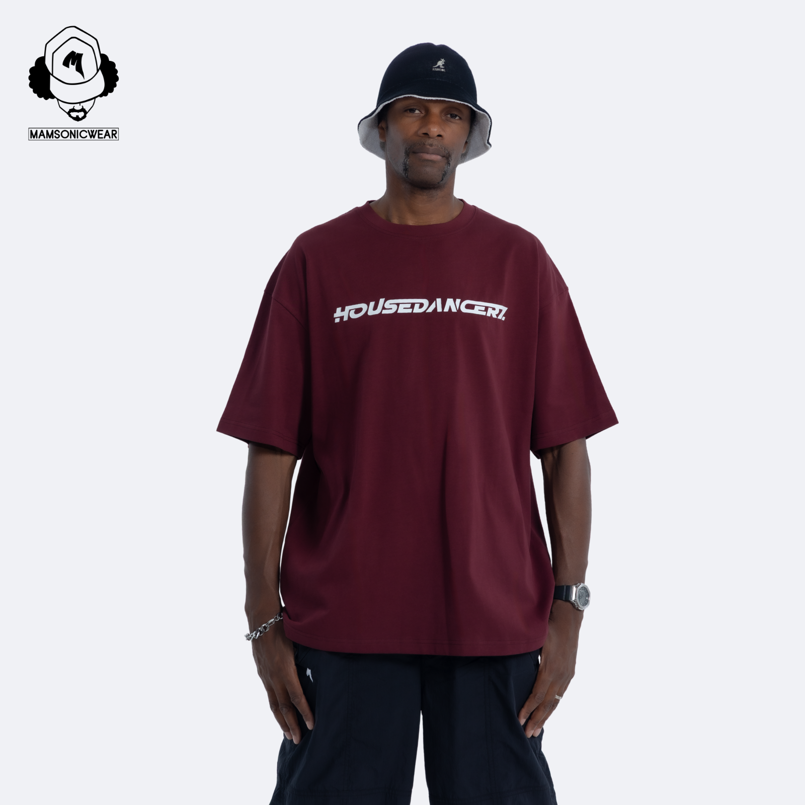 HOUSEDANCERZ Classic Logo T-shirt | Burgundy Red