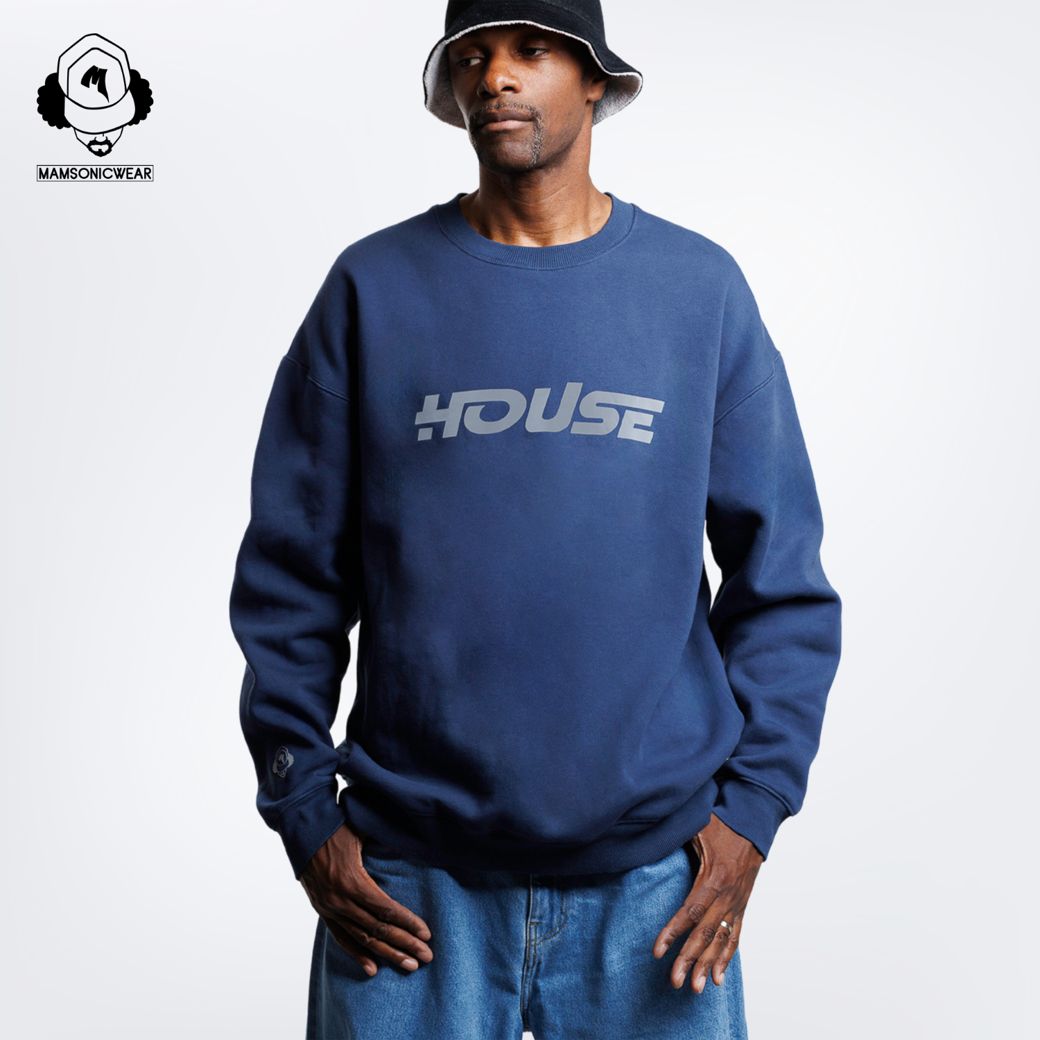 HOUSE Sweat | Dark Blue with Silver-grey Logo
