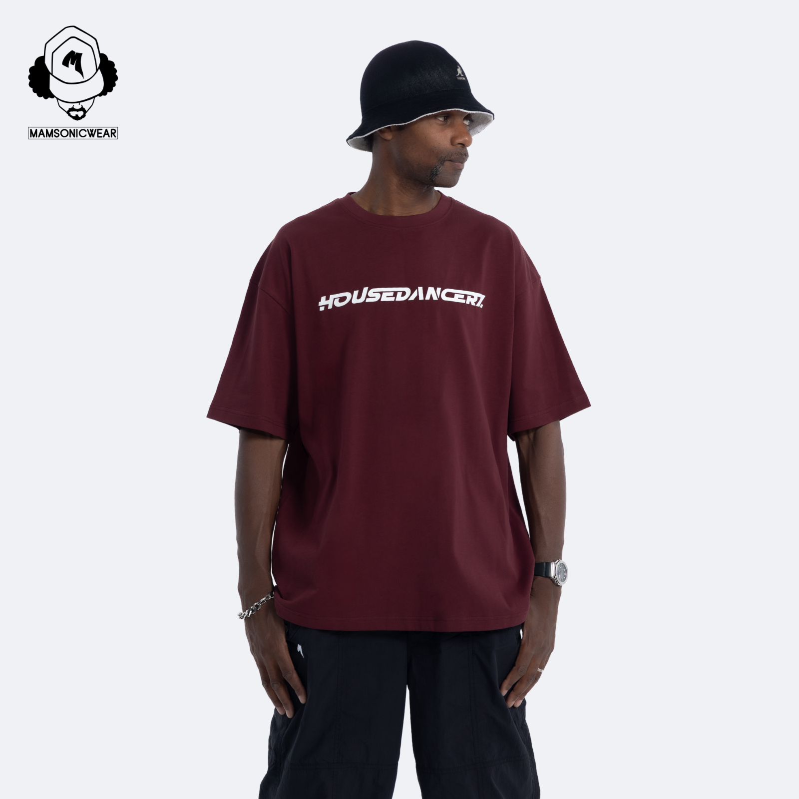 HOUSEDANCERZ Classic Logo T-shirt | Burgundy Red