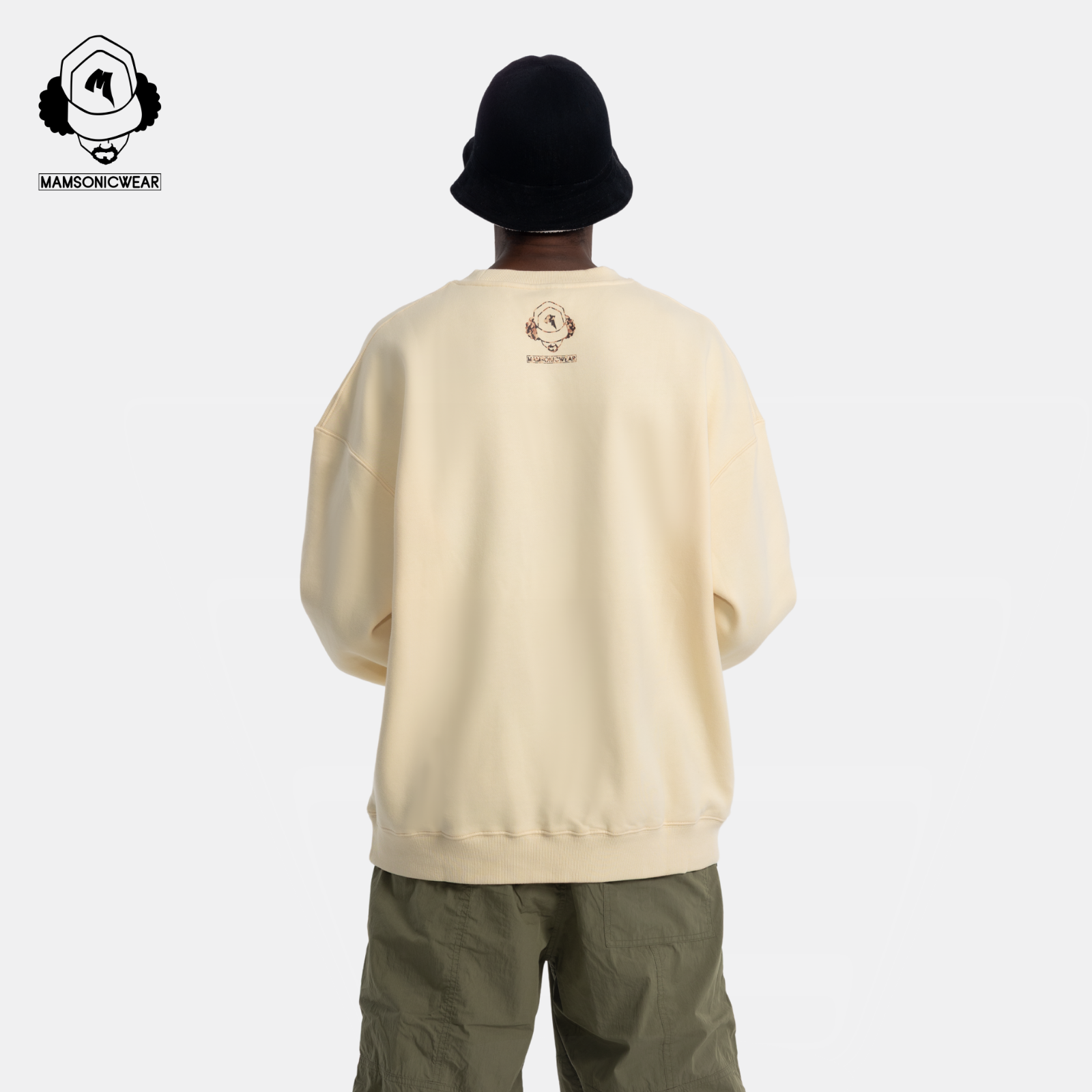 Twin camouflage-print logos Sweat | Warm Beige