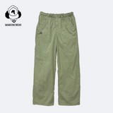 Embroidered Logo Draped Crinkle-Cotton Cargo Pants